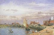 John brett,ARA View at Great Yarmouth (mk46) Spain oil painting artist